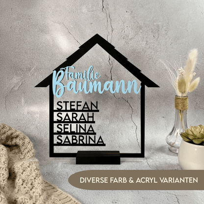 Personalisiertes Geschenk zum Einzug Holz & Acryl - LaserArt Germany