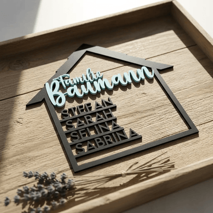Personalisiertes Geschenk zum Einzug Holz & Acryl - LaserArt Germany