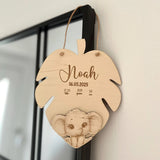 Personalisiertes Geschenk zur Geburt mit Namen & 3D Tiermotiv - LaserArt Germany