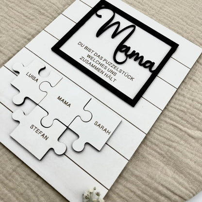 Personalisiertes Mama Puzzle | Geschenk Muttertag Geburtstag - LaserArt Germany