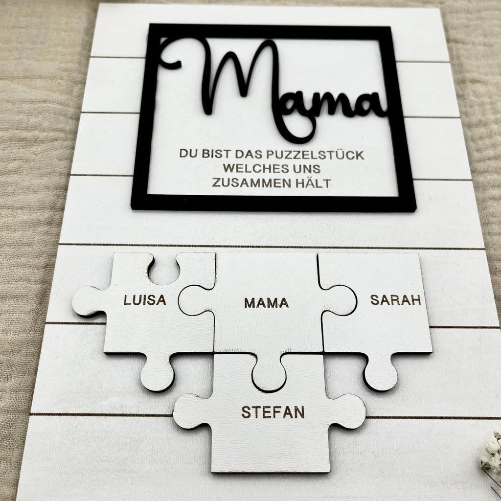 Personalisiertes Mama Puzzle | Geschenk Muttertag Geburtstag - LaserArt Germany