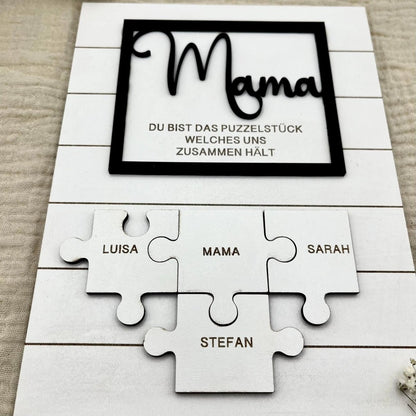 Personalisiertes Mama Puzzle | Geschenk Muttertag Geburtstag - LaserArt Germany