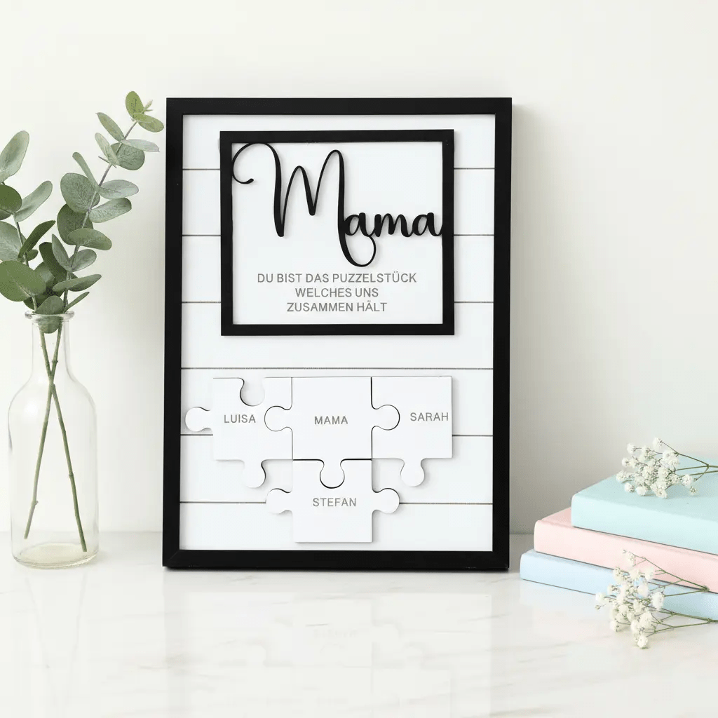 Mama Puzzle aus Holz personalisiert – Hauptansicht