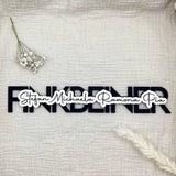 Personalisiertes Namensschild Tür aus Holz für Familien | 3D - LaserArt Germany