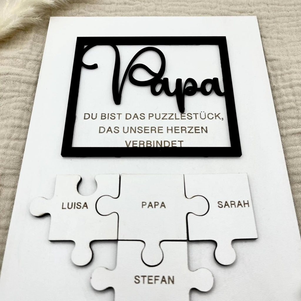 Personalisiertes Papa Puzzle | Geschenk Vatertag Geburtstag - LaserArt Germany