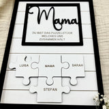 Personalisiertes Puzzle Mama | Geschenk Muttertag personalisiert mit Namen - LaserArt Germany