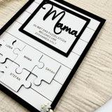 Personalisiertes Puzzle Mama | Geschenk Muttertag personalisiert mit Namen - LaserArt Germany