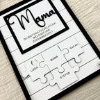 Mama Puzzle Muttertag aus Holz personalisiert – Einzelne Puzzleteile