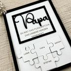 Papa Puzzle Vatertag aus Holz personalisiert – Einzelne Puzzleteile