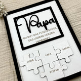 Personalisiertes Puzzle Papa | Geschenk Vatertag personalisiert mit Namen - LaserArt Germany