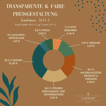 Personalisiertes Schlummerlicht aus Bär personalisiert | Mond - Design verschiedene Farben - LaserArt Germany