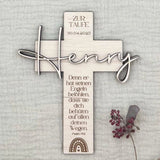 Personalisiertes Taufkreuz aus Holz – Geschenk & Erinnerung - LaserArt Germany