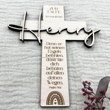 Personalisiertes Taufkreuz aus Holz – Geschenk & Erinnerung - LaserArt Germany