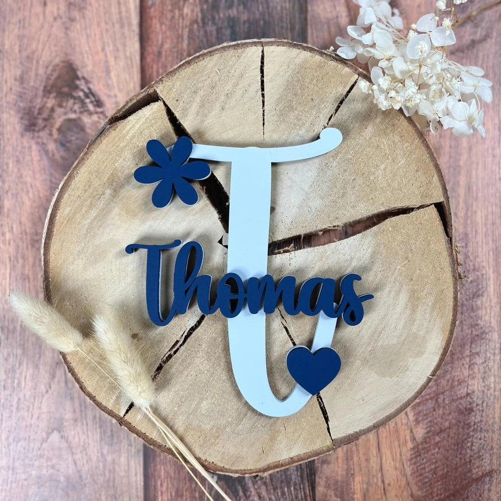 Personalisiertes Türschild für Kinderzimmer aus Holz | 3D - LaserArt Germany