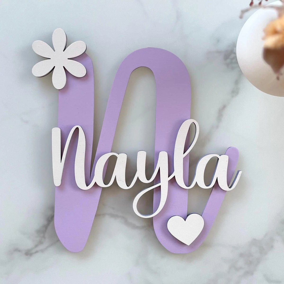 Personalisiertes Türschild für Kinderzimmer aus Holz | 3D - LaserArt Germany