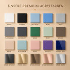 Platzkarten Hochzeit Acryl Serviettenring mit Namen – Größenvergleich in der Hand
