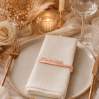 Platzkarten Hochzeit Acryl Serviettenring mit Namen – Draufsicht
