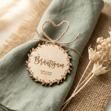 Platzkarten Namensschilder Hochzeit aus Holz für individuelle Feste - LaserArt Germany