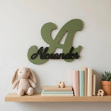 Premium Namensschild Kinderzimmer aus Holz personalisiert – Tür & Wand, 20+ Farben, 12 Schriftarten - LaserArt Germany