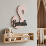 Premium Namensschild Kinderzimmer aus Holz personalisiert – Tür & Wand, 20+ Farben, 12 Schriftarten - LaserArt Germany