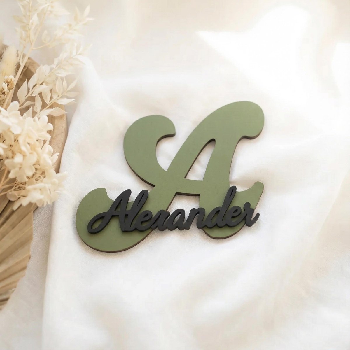 Premium Namensschild Kinderzimmer aus Holz personalisiert – Tür & Wand, 20+ Farben, 12 Schriftarten - LaserArt Germany