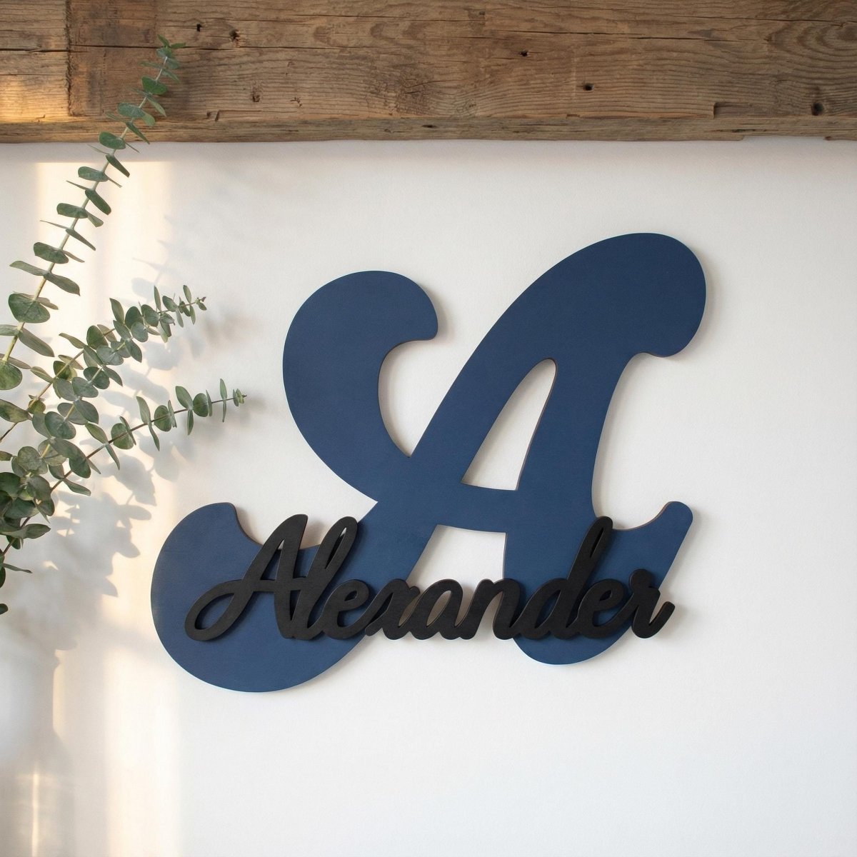 Premium Namensschild Kinderzimmer aus Holz personalisiert – Tür & Wand, 20+ Farben, 12 Schriftarten - LaserArt Germany