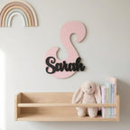 Premium Namensschild Kinderzimmer aus Holz personalisiert – Tür & Wand, 20+ Farben, 12 Schriftarten - LaserArt Germany