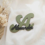 Personalisiertes Namensschild Holz Kinderzimmer | Tür- & Wanddeko mit Name | Premium XXL Namensschild mit freier Farbwahl