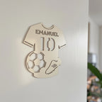 Türschild personalisiert | Sport Namensschild Holz.