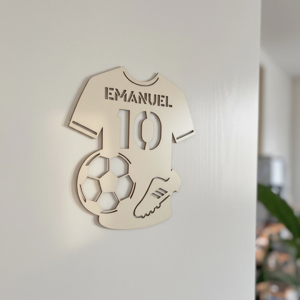 Türschild personalisiert | Sport Namensschild Holz.