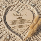 Taufgeschenk Patenkind aus Holz | Herz und Rund