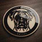 Personalisiertes Türschild Hund nach Foto | Hundeportrait Holz mit Name | Hundeliebhaber Geschenk | Hundemama Geschenk personalisiert
