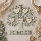 Familienstammbaum aus Holz | personalisiert mit Namen