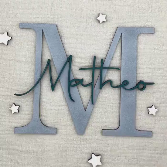 Namensschild Kinderzimmer aus Holz | Türschild & Wandschild.