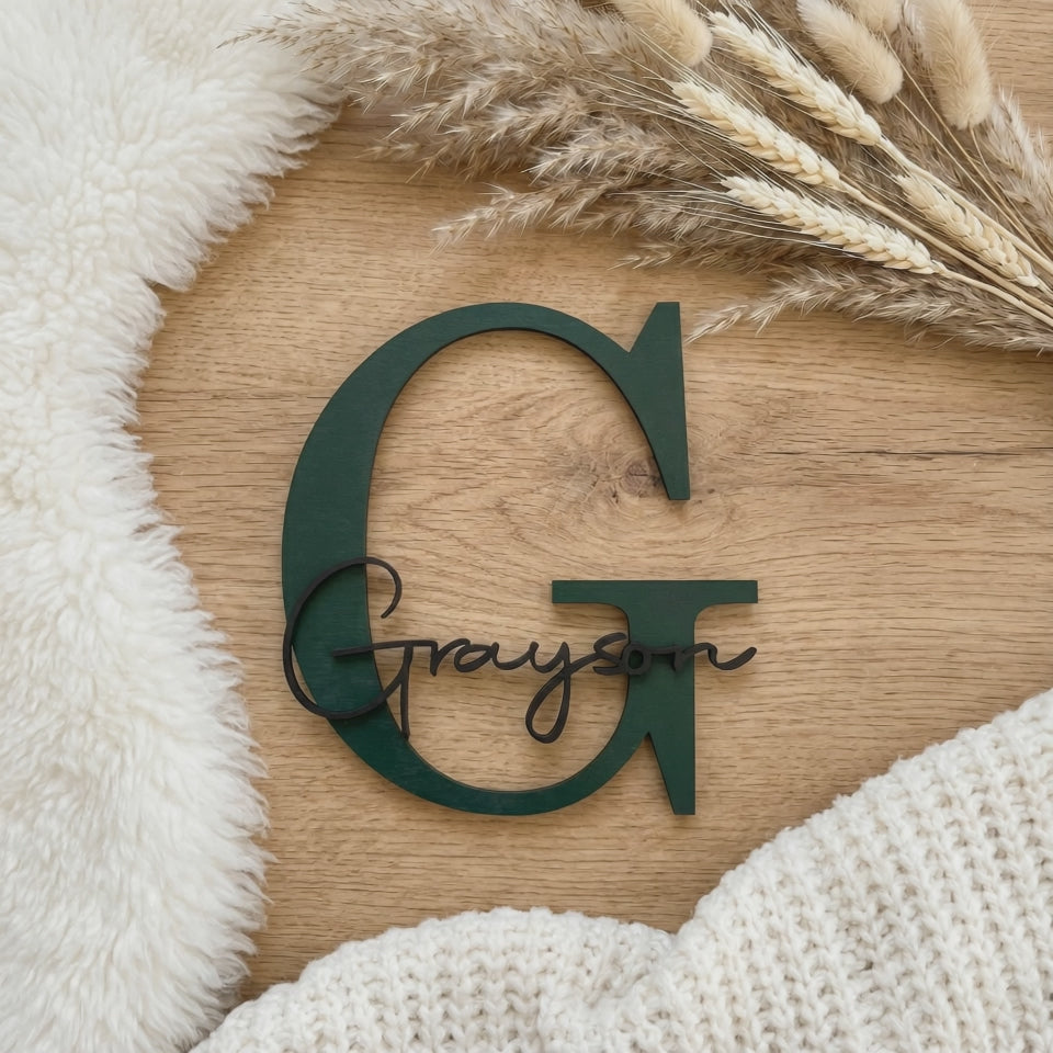 Plaque de porte en bois pour chambre d'enfant | Plaque nominative personnalisée