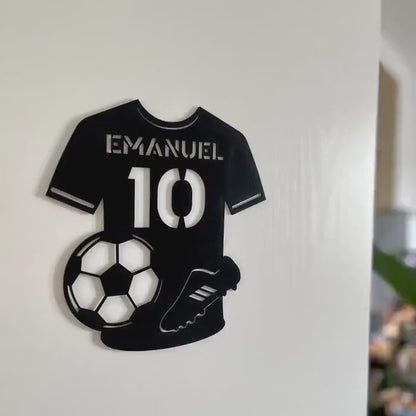 Türschild personalisiert | Sport Namensschild Holz.