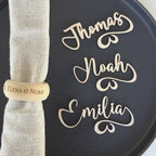 Namensschilder Gläser Holz 3mm | Platzkarten Hochzeit