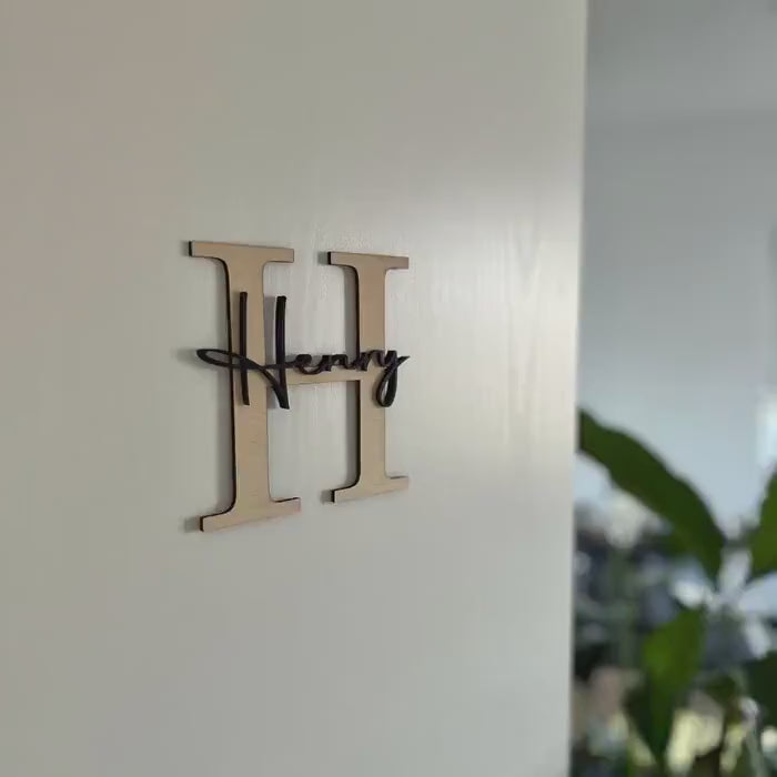 Holz Namensschild | Kinderzimmer Türschild.