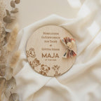 Money Gift Baptism – Engraved Wood datum