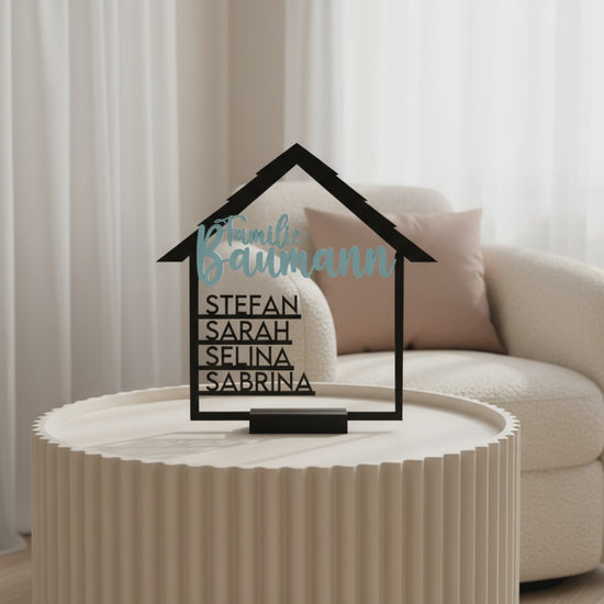 Personalisiertes Geschenk zum Einzug Holz & Acryl.