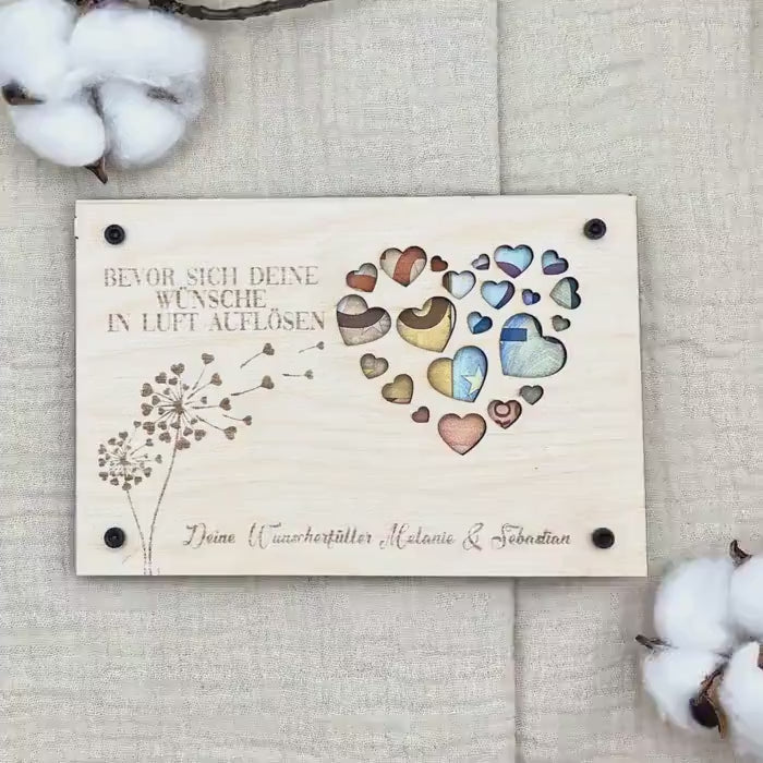 Geldgeschenk personalisierter Wunscherfüller - Herz.