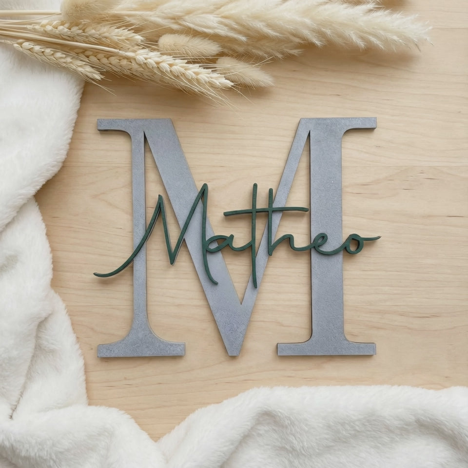 Door Sign Kids Room – Wooden Name Plate graviert