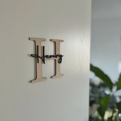 Holz Namensschild | Kinderzimmer Türschild.