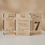 3-in-1 Wooden Menu Card & Table Number