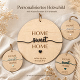 Richtfest Geschenk Türschild | Koordinaten aus Holz - LaserArt Germany