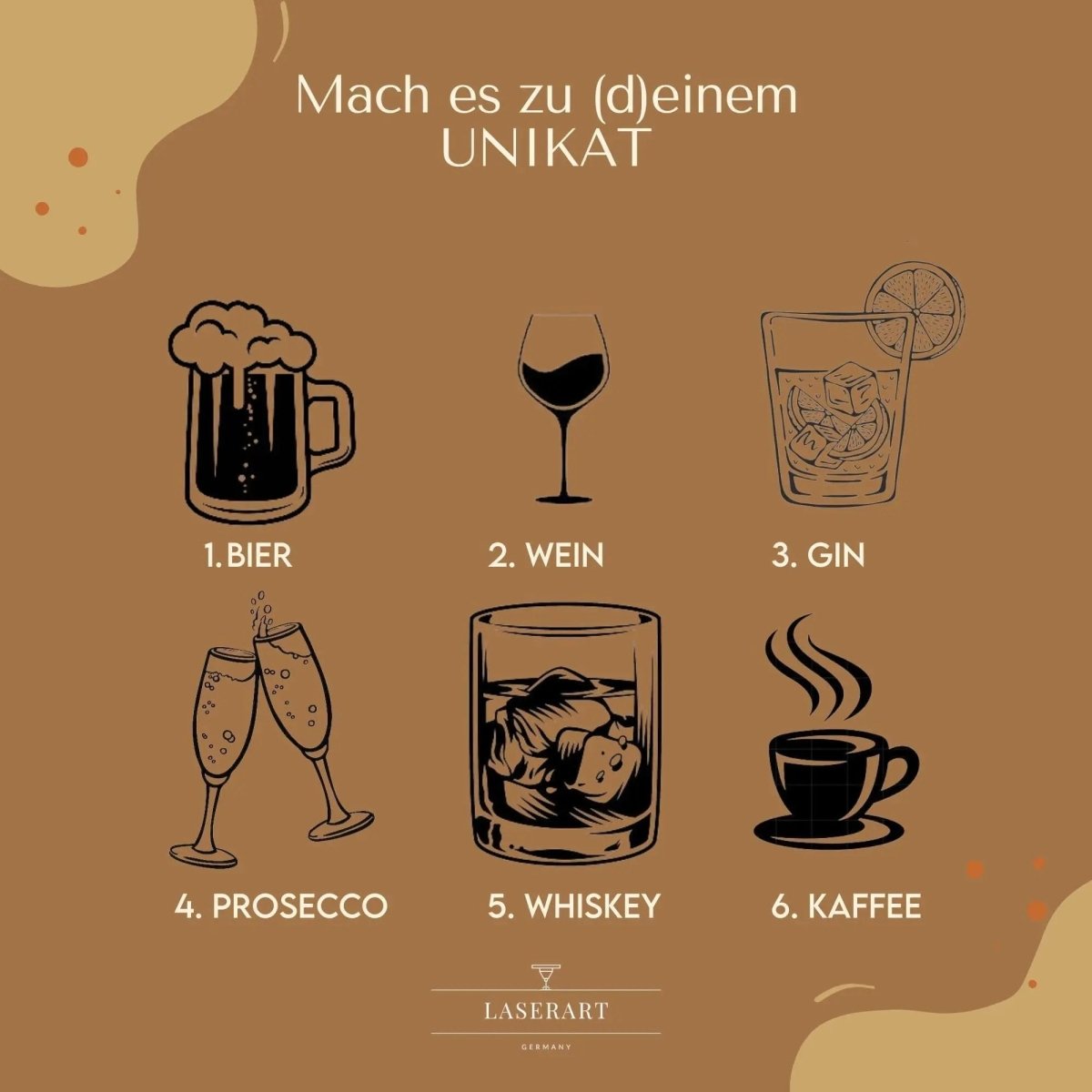 Schiefer Untersetzer personalisiert mit Gravur | Geschenk für Hochzeit, Geburtstag & Jubiläum - LaserArt Germany