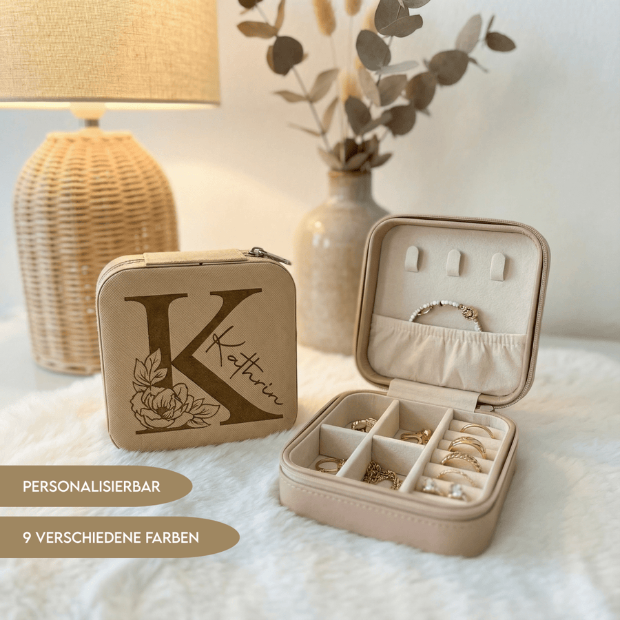 Schmuckbox personalisiert mit Monogramm & Namensgravur - LaserArt Germany