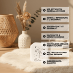 Schmuckkästchen mit Geburtsblume und Sternzeichen – In der Geschenkverpackung