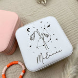 Schmuckkästchen personalisiert mit Sternzeichen, Geburtsblume & Name - LaserArt Germany