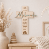Taufkreuz aus Holz als Geschenk und Erinnerung - LaserArt Germany